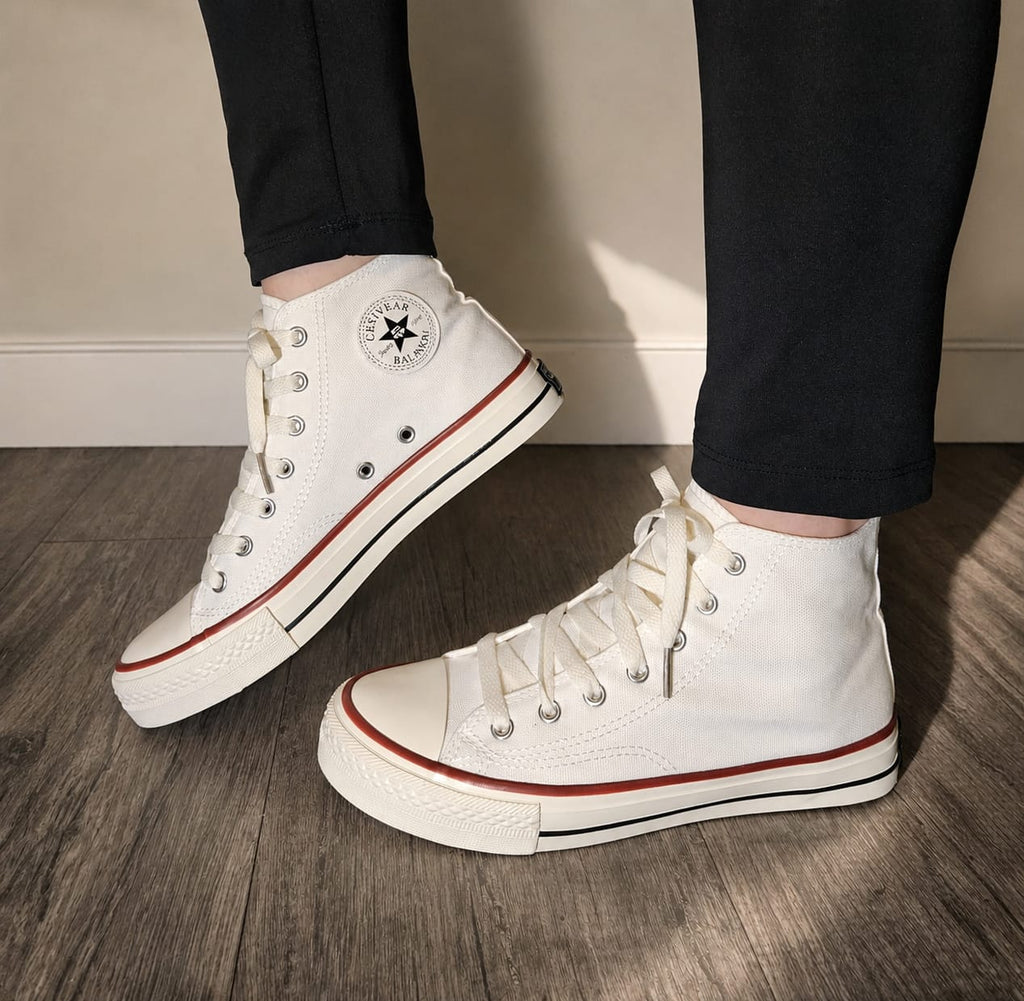 Unisex High‑Top Canvas Sneakers