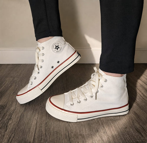 Unisex High‑Top Canvas Sneakers