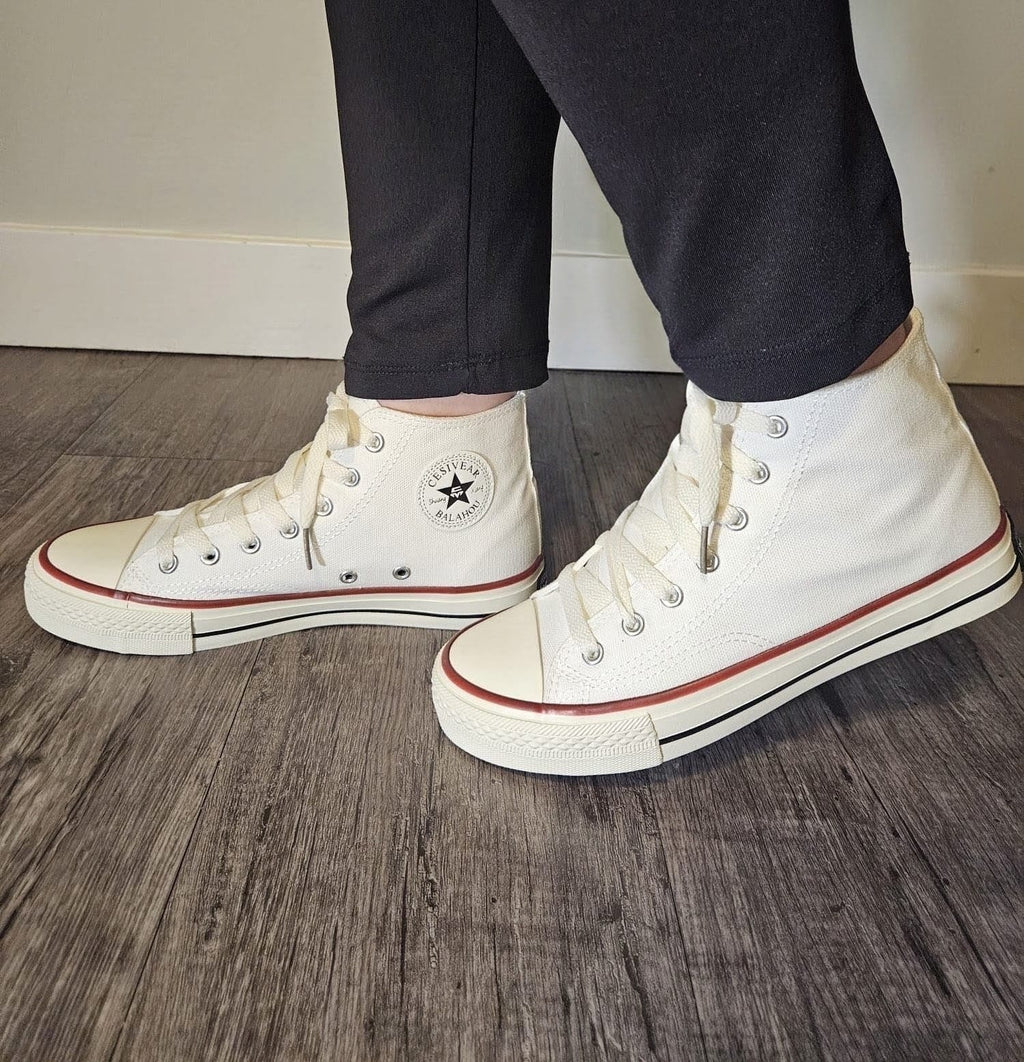 Unisex High‑Top Canvas Sneakers