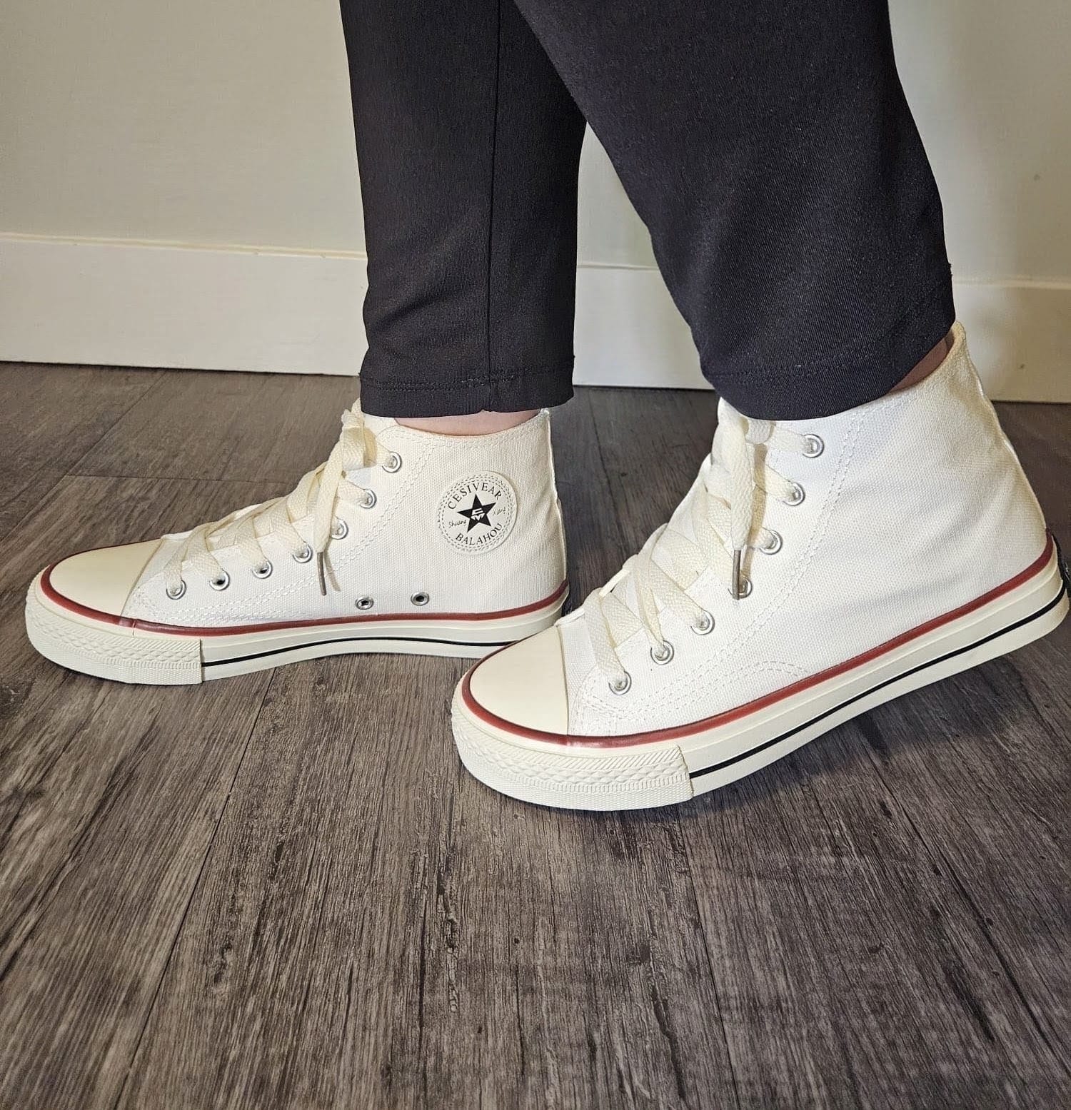 Unisex High‑Top Canvas Sneakers