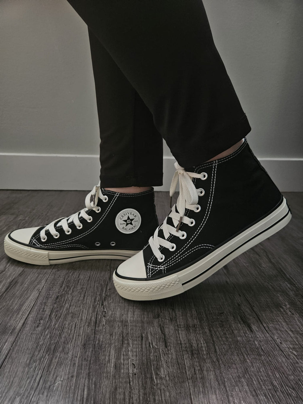 Unisex High‑Top Canvas Sneakers