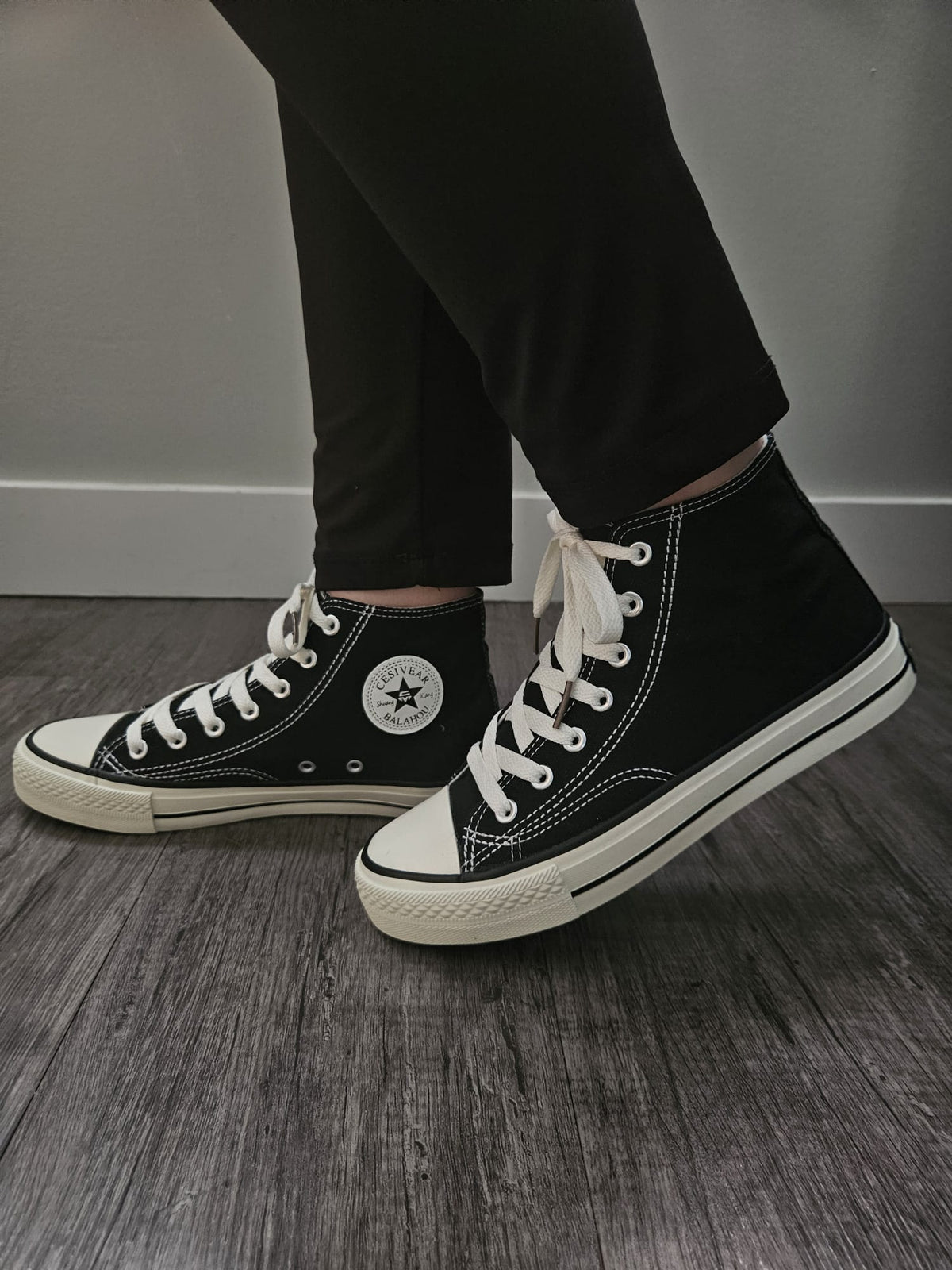 Unisex High‑Top Canvas Sneakers