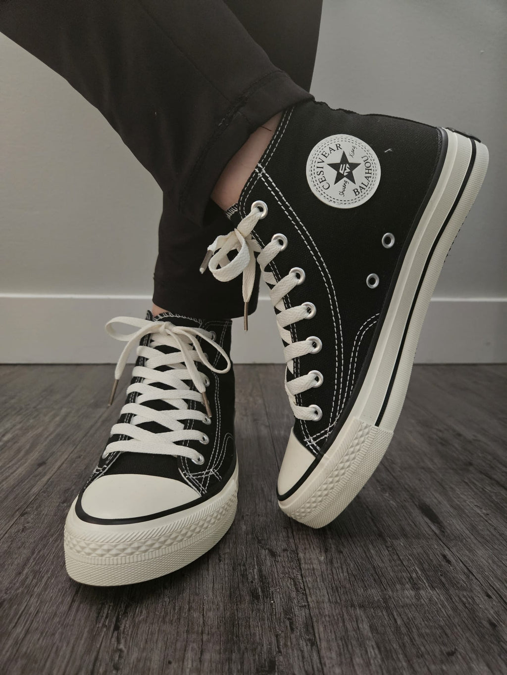 Unisex High‑Top Canvas Sneakers