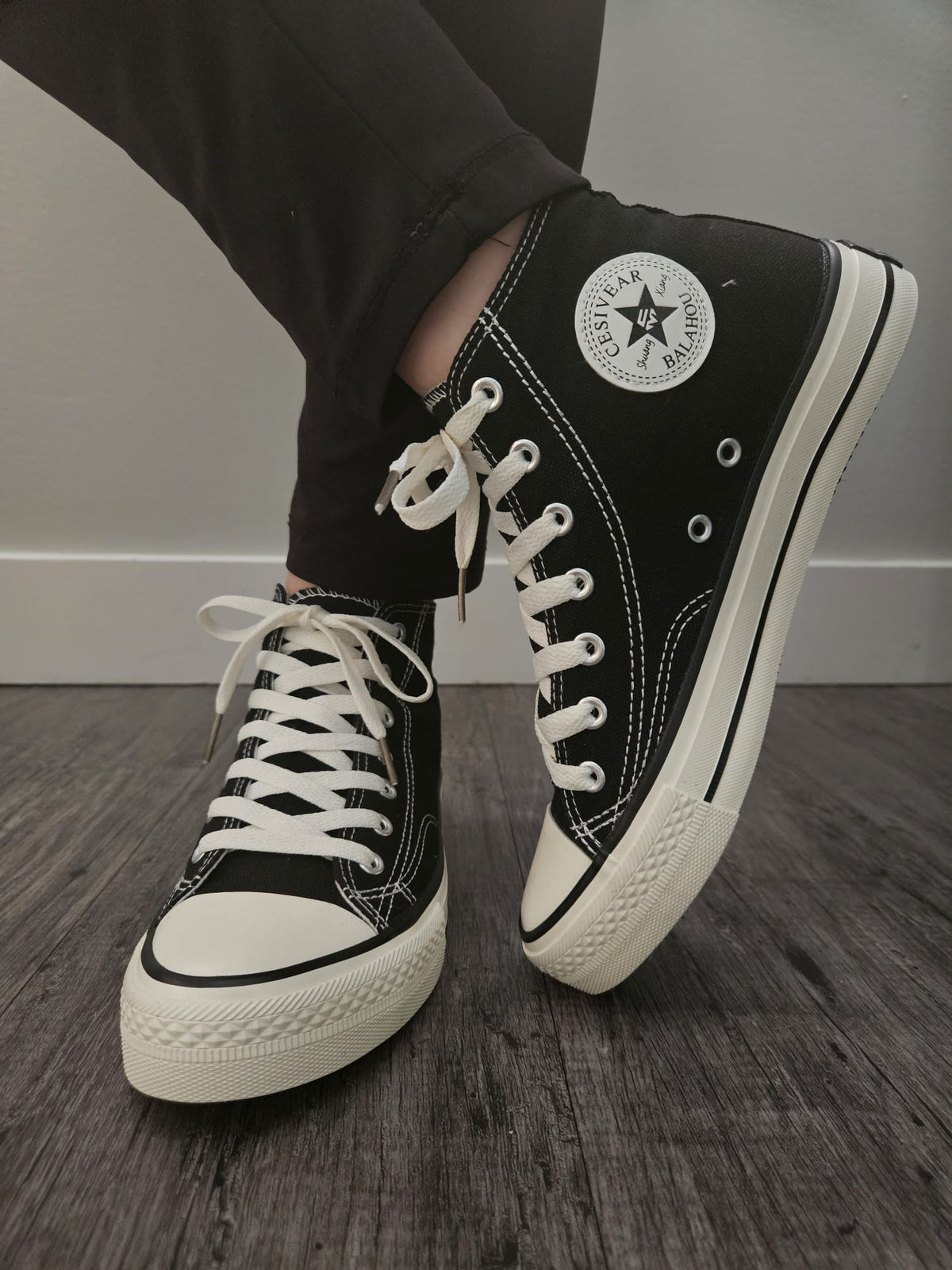Unisex High‑Top Canvas Sneakers